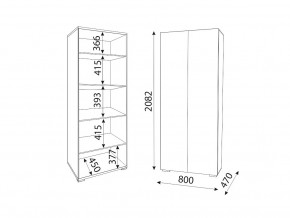 Шкаф Осло 2 двери полки М02 ручка брусок Белый в Миньяре - minyar.mebel74.com | фото 2