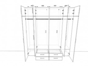 Шкаф распашной 2100А Антрацит в Миньяре - minyar.mebel74.com | фото 2