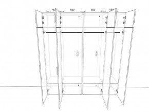 Шкаф распашной 2100К Мокко в Миньяре - minyar.mebel74.com | фото 2