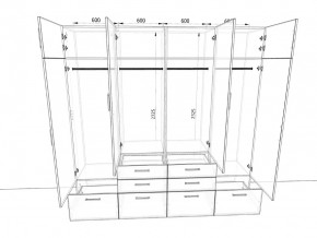 Шкаф распашной 2400А Антрацит в Миньяре - minyar.mebel74.com | фото 2