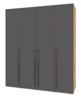 Стоун С41 Шкаф 4-х дв (Золотой дуб/Графит) в Миньяре - minyar.mebel74.com | фото