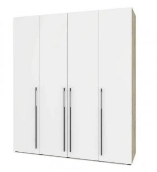 Стоун С41 Шкаф 4-х дв (Серый дуб/Белый) в Миньяре - minyar.mebel74.com | фото