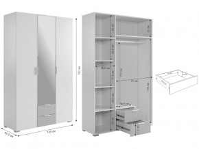 Шкаф трехдверный 109.02 Зефир белый в Миньяре - minyar.mebel74.com | фото 2