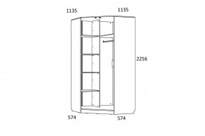 Шкаф угловой Фанк НМ 013.04-04 М в Миньяре - minyar.mebel74.com | фото 3