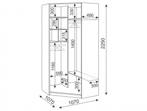 Шкаф угловой с зеркалом М35 Тиффани в Миньяре - minyar.mebel74.com | фото 3