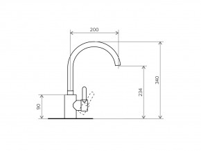 Смеситель кухонный Элара Polygran Хлопок 331 в Миньяре - minyar.mebel74.com | фото 2