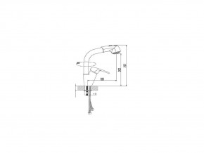 Смеситель кухонный Высокая лейка Tolero Серый металлик 001 в Миньяре - minyar.mebel74.com | фото 2