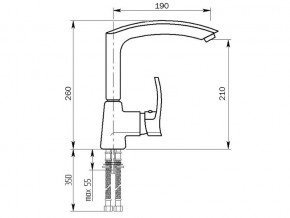 Смеситель MS-002 в Миньяре - minyar.mebel74.com | фото 2