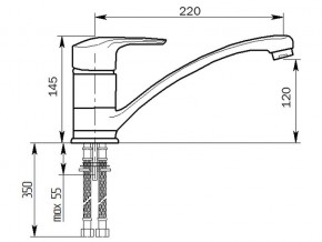 Смеситель MS-004 в Миньяре - minyar.mebel74.com | фото 2