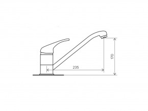 Смеситель низкий излив Эко Polygran Песочный 302 в Миньяре - minyar.mebel74.com | фото 2