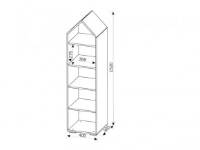 Стеллаж Домик в Миньяре - minyar.mebel74.com | фото 2