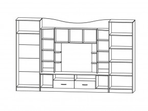 Стенка Палермо-3 Венге/анкор белый в Миньяре - minyar.mebel74.com | фото 2