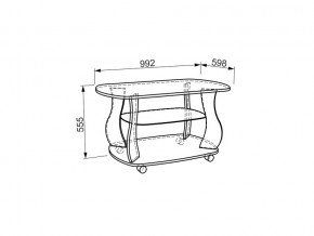 Стол журнальный Барон 2 дуб млечный в Миньяре - minyar.mebel74.com | фото 2