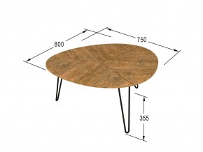 Стол журнальный Эйтон 330 Дуб американский в Миньяре - minyar.mebel74.com | фото 2