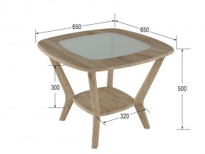 Стол журнальный Мельбурн дуб сонома в Миньяре - minyar.mebel74.com | фото 2