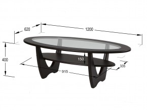 Стол журнальный Юпитер со стеклом СЖС-01 венге в Миньяре - minyar.mebel74.com | фото 2