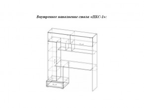 Стол компьютерный ПКС 1 дуб сонома/белый глянец в Миньяре - minyar.mebel74.com | фото 2