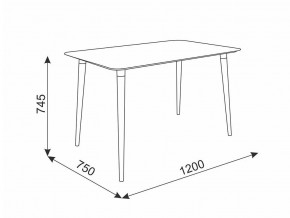 Стол обеденный Сканди 1 белый/светлый лак в Миньяре - minyar.mebel74.com | фото 2