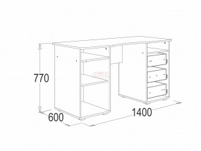 Стол письменный 3 Омега 16 в Миньяре - minyar.mebel74.com | фото 2