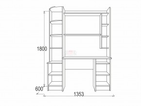 Стол письменный Омега 1 млечный дуб в Миньяре - minyar.mebel74.com | фото 3