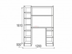 Стол письменный Омега 2 венге/млечный дуб в Миньяре - minyar.mebel74.com | фото 2