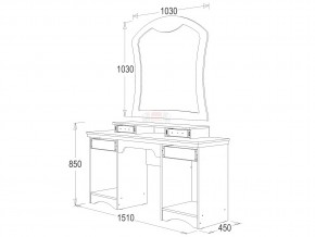 Стол туалетный Ольга 10 МДФ в Миньяре - minyar.mebel74.com | фото 2