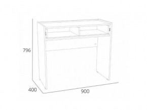 Стол туалетный Оттавия НМ 011.40 Антрацит в Миньяре - minyar.mebel74.com | фото 2