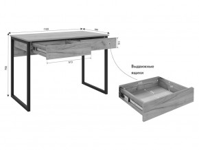 Стол Юниор дуб крафт золотой/черный муар в Миньяре - minyar.mebel74.com | фото 2