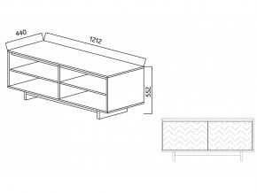 Тумба для ТВА Moderno-1200 Ф1 в Миньяре - minyar.mebel74.com | фото 2