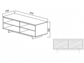 Тумба для ТВА Moderno-1200 Ф3 в Миньяре - minyar.mebel74.com | фото 4