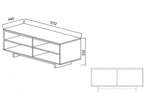 Тумба для ТВА Moderno-1200 Ф6 в Миньяре - minyar.mebel74.com | фото 4