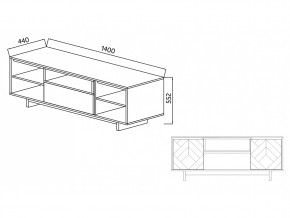 Тумба для ТВА Moderno-1400 Ф2 в Миньяре - minyar.mebel74.com | фото 4