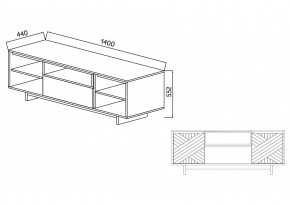 Тумба для ТВА Moderno-1400 Ф3 в Миньяре - minyar.mebel74.com | фото 4