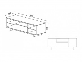 Тумба для ТВА Moderno-1400 Ф6 в Миньяре - minyar.mebel74.com | фото 4