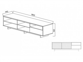 Тумба для ТВА Moderno-1800 В-1 Ф4 в Миньяре - minyar.mebel74.com | фото 4