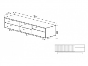 Тумба для ТВА Moderno-1800 В-1 Ф5 в Миньяре - minyar.mebel74.com | фото 4