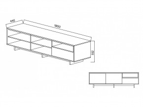 Тумба для ТВА Moderno-1800 В-1 Ф6 в Миньяре - minyar.mebel74.com | фото 4