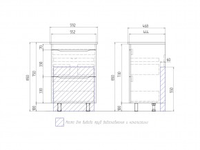 Тумба Grani 600-0-2 Элина белый в Миньяре - minyar.mebel74.com | фото 2