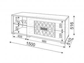 Тумба под ТВ Модуль 03 Тиффани в Миньяре - minyar.mebel74.com | фото 2