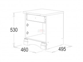 Тумба прикроватная Ольга 1н в Миньяре - minyar.mebel74.com | фото 2