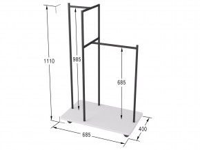 Вешалка гардеробная Стик Белый в Миньяре - minyar.mebel74.com | фото 2