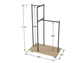 Вешалка гардеробная Стик дуб сонома в Миньяре - minyar.mebel74.com | фото 2