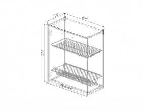 ВС7 60 Модуль верхний Сушка МВС7 60 с посудосушителем в Миньяре - minyar.mebel74.com | фото