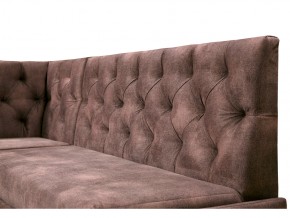 Угловой диван Призма каретная стяжка коричневый с коробами в Миньяре - minyar.mebel74.com | фото 2