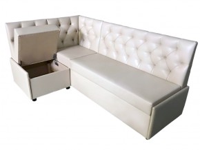 Угловой диван Призма со стяжками белый со спальным местом в Миньяре - minyar.mebel74.com | фото 2