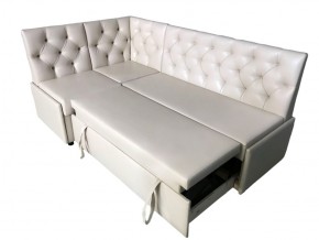 Угловой диван Призма со стяжками белый со спальным местом в Миньяре - minyar.mebel74.com | фото 3