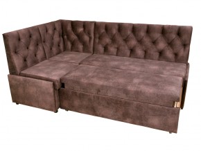 Угловой диван Призма со стяжкми коричневый со спальным местом в Миньяре - minyar.mebel74.com | фото 4
