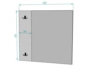 Зеркало Лофт Z10 ширина 800 в Миньяре - minyar.mebel74.com | фото 2